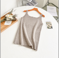 Cashmere Worsted off-Neck Close-Fitting Warm Tank Tops Vest Fall and Winter Plus Size Sleeveless Large Elastic Minimalist Slim Looking Sling