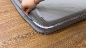 Zip Bedsheet 100% Cotton 2 inch /4 inch / 6 inch / Cadar Single Super Single Zipped U Shape Zipper Plain Bed Cover Sarung Tilam Berzip 纯棉单人拉链床单