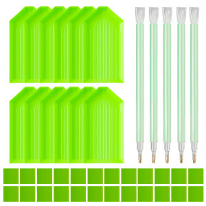 41 Pcs 5D Diamond Painting Pen Plastic Diamond Trays Glue ClayEmbroidery with Tips Point Drill Pens DIY Craft Nail Art Pen