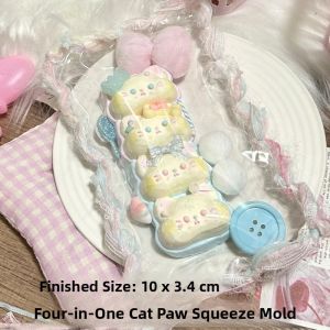 DIY Silicone Mold for Baking Cute Cartoon Shapes including Milk Shell Small Rabbit Small Pig Cat Handmade Squishy Kitchen Tools