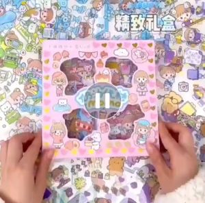 Stiker Waterproof Berkualitas Tinggi Labubu x BLACKPINK Dapat Box Isi 100 Lembar STIKER AIR