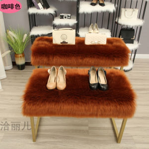 Long Plush Carpet Bag Window Display Desktop Stall Blanket Shoe Rack White Long Hair Pad Home Decorative Floor Mat