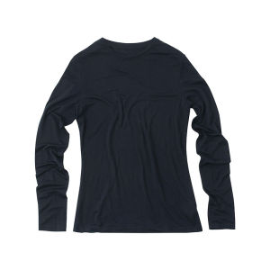 เสื้อยืดคอตตอนผ้าไหม Lenzing เสื้อเชิ้ตผู้หญิงทรงสลิมฟิต แขนยาว ทรงเข้ารูป เสื้อชั้นในบาง เสื้อยืดคอกลม ฤดูใบไม้ผลิ 2025