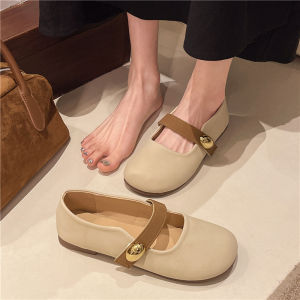Casual Mary Jane Single Shoes for Women Summer 2025 Fashionable Outdoor Wear Slip-On Korean Style Flat Heel Anti-Slip Rubber Sole