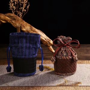 Handmade Chinese Bamboo Tea Cup Protector Cage Tea Ceremony Accessories Bamboo Woven Cup Basket Tea Room Essential