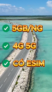 eSIM Du Lịch Vinaphone 4G/5G Tặng 5GB/Ngày Tốc Độ Cao – Gói 10 Ngày / 15 Ngày / 30 Ngày – Data Khủng TR60 TR80a TR125 | FREESHIP - CHƯA KÍCH HOẠT