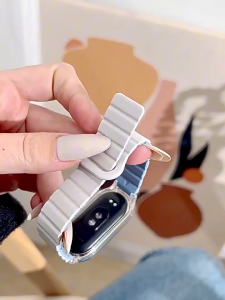 Magnetic Strap+Soft TPU Cover Case for Xiaomi Smart Band 10 Silicone Band Watchband For Xiaomi Mi Band 10 9