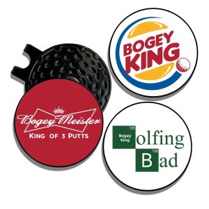 Bộ Đánh Dấu Bóng Golf Cao Cấp 3 Quả Kèm Kẹp Mũ Từ Tính - Phụ Kiện Golf Thú Vị Dành Cho Nam & Nữ Trên Sân