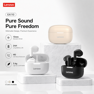 Lenovo | Lenovo EA110 Wireless Earphone ENC High-Definition In Ear Call Headphones Noise Reduction Game HD Voice Sport Earbuds With Mic