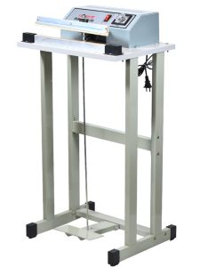 High Power Foot Operated Sealing Machine for Tea Leaf Film Aluminum Foil PVC Bubble Film Packaging Continuous Heating Cutting One Time Sleeve Sealing Food