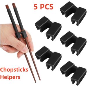5 PCS Reusable Chopsticks Helpers Training Chopstick Hinges Connector Practice Chopstick Helper for Adult Kid Beginner Trainer