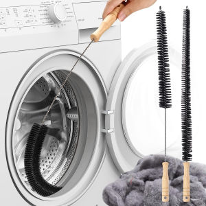 Stainless Steel Cleaning Brush Household Wooden Handle Dust Brush for Washing Machine Dryer Pipe Chimney Brush Radiator Tools Dredge Brush