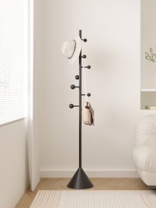 Home Use Bedroom Floor Standing Clothes Rack Luxury Indoor Wardrobe Storage Holder Metal Structure Painted Illustration