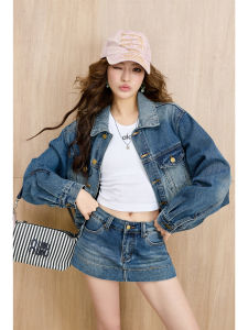 MIUCO | Bộ Đồ Denim Xanh Thời Trang Hàn Quốc Không Già