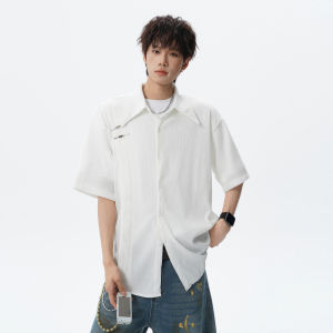 WUKONGYOUHUO | Summer Texture Pure Color Short Sleeve Shirt For Men and Couples
