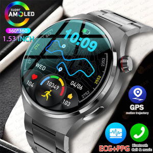 For GT Series Smartwatch Outdoor Sports 1.53inch 360*360 HD Bluetooth Call Heart Rate GPS Track Weather Waterproof Smart watch