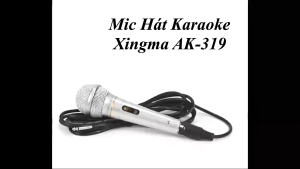 Mic hát karaoke gia đình Xingma Ak-319 âm thanh trong trẻo màng lọc tạp âm dây 3m chân 6.5mm