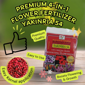 [F44] - Premium 4-in-1 Flower Fertilizer - Yakinria 54 for Healthy Vibrant Blooms