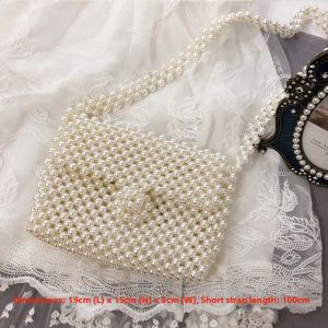UGALS | Vintage Handmade Beaded Flap Lock Pearl Bag
