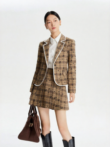 Vero Moda | High Waist Retro Check Sweet Pleated Skirt