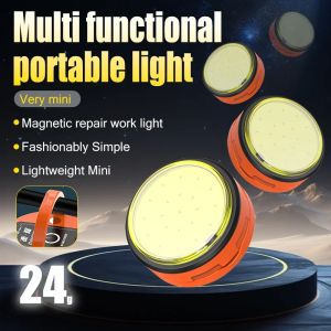 Multi Function Camping Light Magnetic Attachment USB Rechargeable System 3 Light Modes Portable Design for Emergency Preparednes