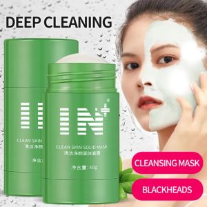 Green Cleansing Stick Mask deep cleaning remove blackheads Mask Stick Oil control acne whitening Anti-freckle mask green tea cleansing mask acne care 40g