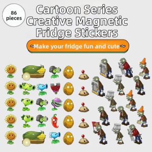 Plants VS Zombies Cartoon PVC Non-falling Magnet Stickers