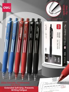 deli | Bút Trung Tính Chống Thấm Nhanh Có Thể Thu Vào 0.5mm