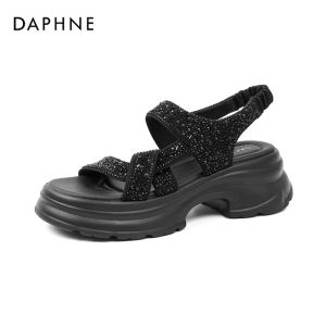 Daphne | Elevating Thick Sole Sandals Platform Hook and Loop