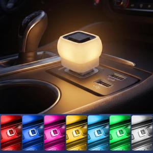 LED Car Interior Ambient Light Mini Square USB Decor Lamp 5V/1A Ice Blue/ Red/ White/ Neon Plug Play Vehicle Atmosphere Lighting