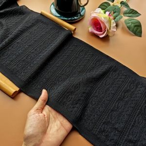 New Black Elastic Lace Trim Fabric Skirt Lengthened DIY Handmade Thickened Version Clothing Accessories Sewing Materials