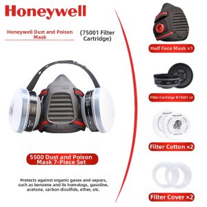 Honeywell | Spray Paint Pesticide Chemical Gas Formaldehyde Dust Protection Full Face Mask
