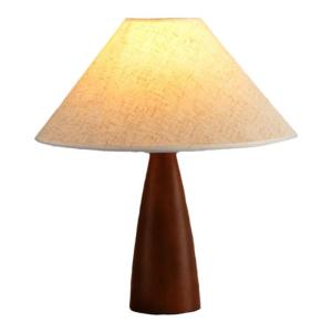 Retro Japanese Style Wooden Bedside Lamp Simple Modern Control Button Switch Smart Home Control LED Light for Bedroom Living Room