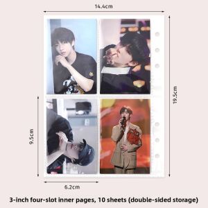 Plush Photo Album 3 Inch Instant Cartoon Train Movie Ticket Small Card Storage Book Four Grids Loose Leaf Card Book