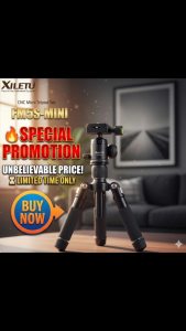 [SG Stock] XILETU FM5S-MINI | 100% Aluminum Alloy Mini Tripod | 5kg Load for DSLR & Mirrorless | 360° Ball Head | Professional Travel Tabletop Stand