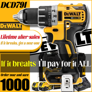 Dewalt DCD791 20V MAX XR Brushless Lithium-Ion 1/2 in. Cordless Drill Driver Kit With battery charger and tool case