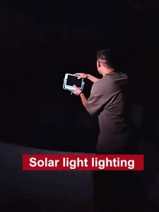Outdoor Solar Camping Lamp 85000000LM Rechargeable Light Multifunctional Solar Lantern Warning Light With Hook Solar Street Lamp