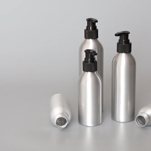 LL Empty Aluminum Bottles Minimalist Style Black Pump Atomizer Cosmetic Packaging Botol Aluminium Tahan Karat 多功能用途