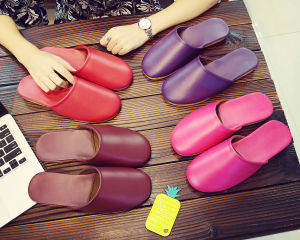 Slip Resistant Indoor Home Leather Slippers