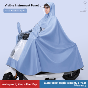 WEICHENGNEI | Rainproof Raincoat for 2 People - Full Body Long Length Suitable for Men and Women Parent and Child