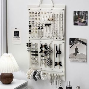 HUIJINGYUN | Wall Mounted Necklace Earrings Hair Accessories Storage Organizer