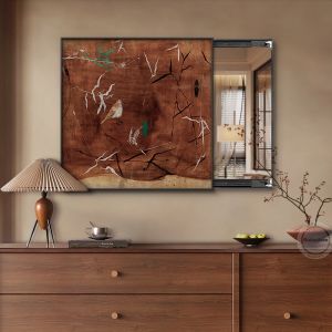 RUIBAHAO | Retro French Style Hidden Concealable Dressing Mirror