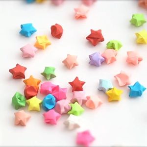 LAKOE 540pcs Kertas Origami Bintang Diy Berwarna Star Paper Craft Handmade