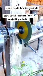 Set Konektor Arbor dan Kunci Mata Grinda Konverter Mesin Bor ke Gerinda