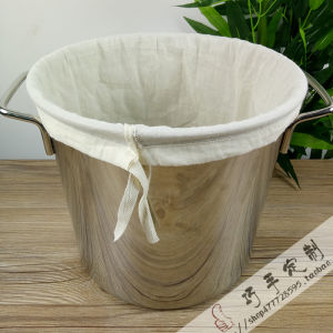 Ultra-Fine Pure Cotton Muslin Filter Bag for Soy Milk Wine Brewing Bean Products Filtering Bag Handmade Cheesecloth Strainer