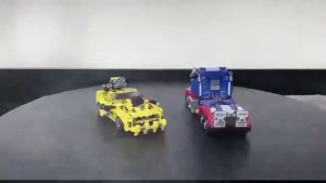 Transformers Optimus Prime Bumblebee bricks are compatible with Lego bricks and can be transformed