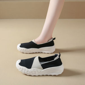 Breathable Slip-On Women Casual Black Fisherman Shoes