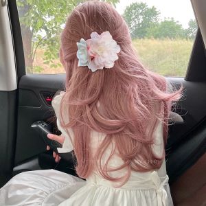 Large Hair Claw Clip Womens Summer Fashion Floral Half Updo Hair Accessories Korean Style Fresh out New 2024 Headwear