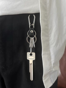 Retro Metal Keychain Pants Matching Hanging Decoration High-End Feel Small Batch Handbag Accessories Long Key Three Hook