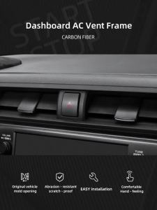 For Subaru BRZ/Toyota GR86 2021- Carbon Fiber Dashboard Panel Air Vent Outlet Trim Stickers Car Interior Tuning Accessories